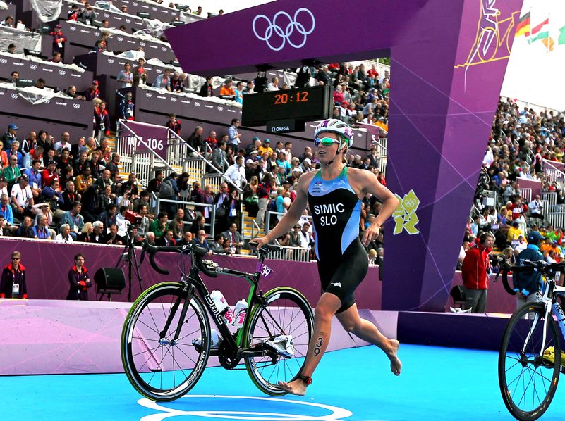 Velika Britanija,London,04.08.2012 Mateja Simic (39) med olimpijskim nastopom v triatlonu.Foto:Matej Druznik/DELO
